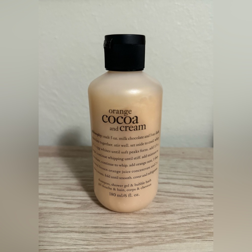 Philosophy: Orange Cocoa Cream Shampoo, Shower Gel, and Bubble Bath 6oz